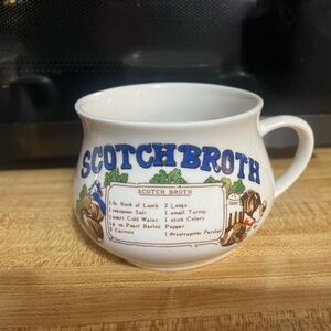 Scotch Broth Soup Recipe Mug Bowl Winter Cozy Soup Retro Kitchen MCM